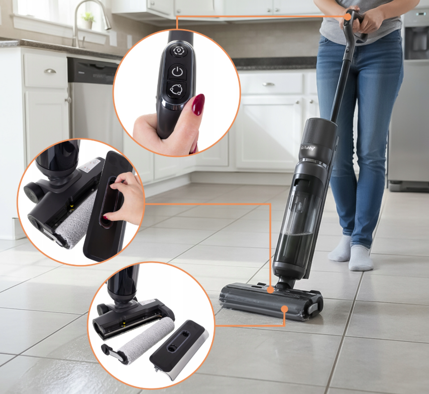 tyčový vysávač s mopom